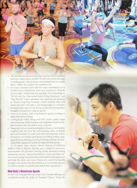 IDEA Fitness Journal, October 2015 page